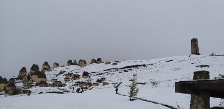 Северная Осетия снег