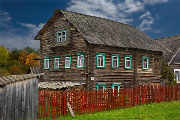 Карелия Онежское озеро осень дом