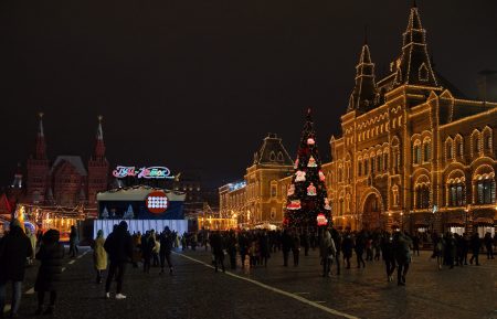 Москва новогодняя на Красная площадь